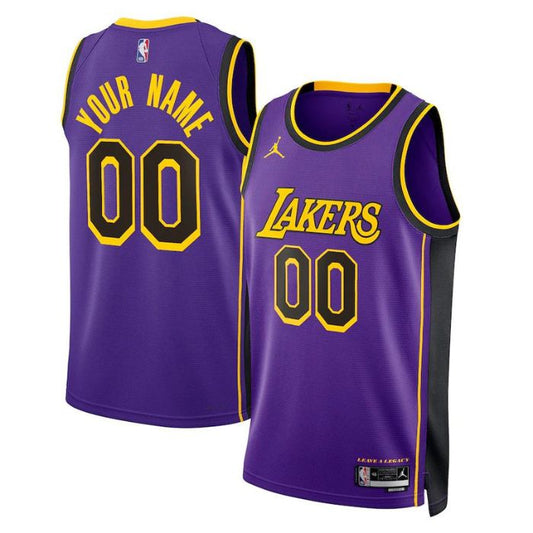 Los Angeles Lakers Unisex 2022/23 Swingman Custom Jersey - Statement Edition - Purple - Champions Jerseys