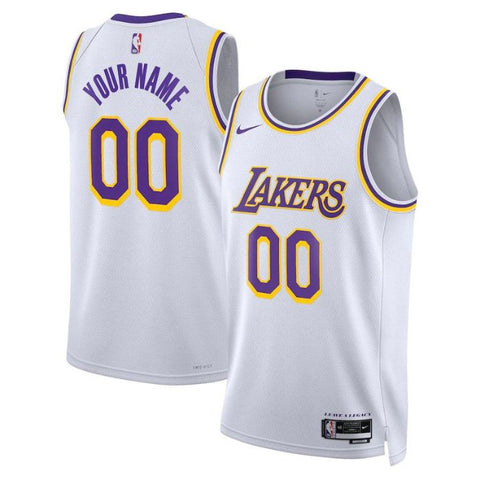 Los Angeles Lakers Unisex 2022/23 Swingman Custom Jersey White - Association Edition - Champions Jerseys