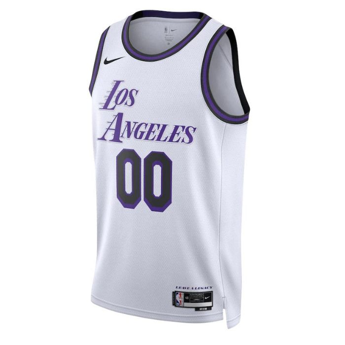 Los Angeles Lakers Unisex 2022/23 Swingman Custom Pro Jersey - City Edition - White - Champions Jerseys