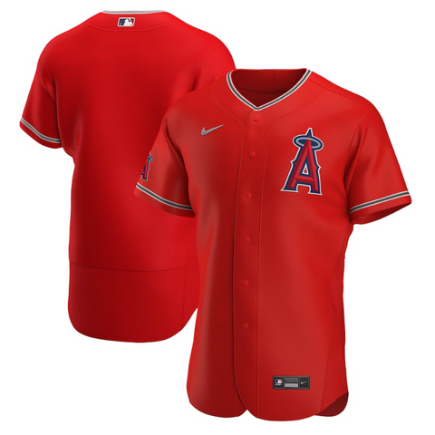Los Angeles Angels Alternate Team Logo Custom Jersey - Red - Champions Jerseys