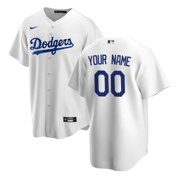 Los Angeles Dodgers Home Custom Jersey - White - Champions Jerseys