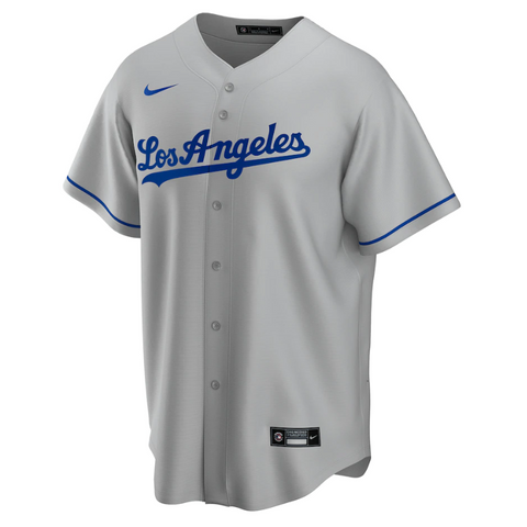Los Angeles Dodgers Team Road Custom Jersey - Gray - Champions Jerseys