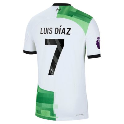 Luis Diaz Liverpool 2023-24 Away Player Jersey - White