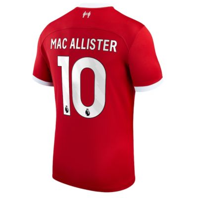 Mac Allister Liverpool Home Stadium Shirt 2023-24 Jersey Player - Red