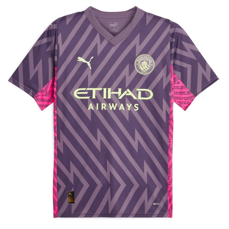 Manchester City Goalkeeper Shirt 2023-24 with Ederson M. 31 printing - Purple - Jersey Teams World