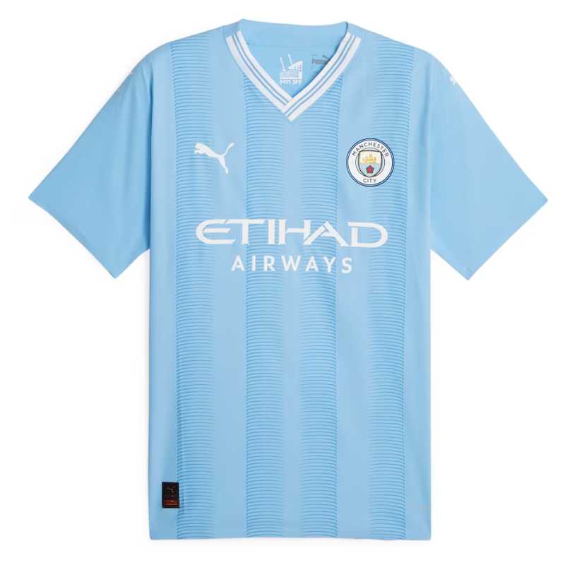 Manchester City Home Shirt 2023-24 Custom Jersey - Blue - Jersey Teams World