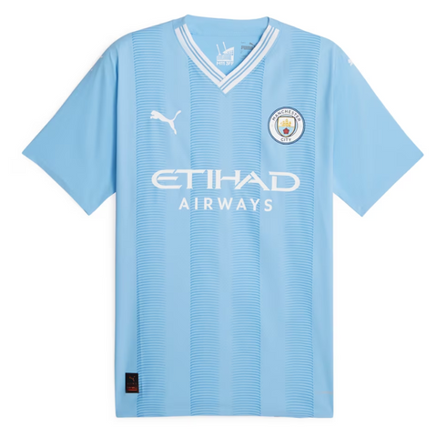 Manchester City Home Shirt 2023-24 Custom Jersey - Blue - Jersey Teams World