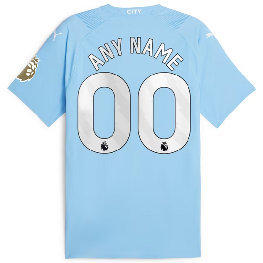 Manchester City Team 2023/24 Customized Jersey - Sky Blue - Jersey Teams World