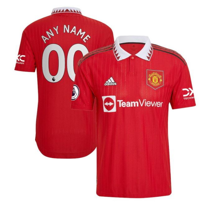 Manchester United Unisex Shirt 2022/23 Home Custom Jersey - Red - Jersey Teams World