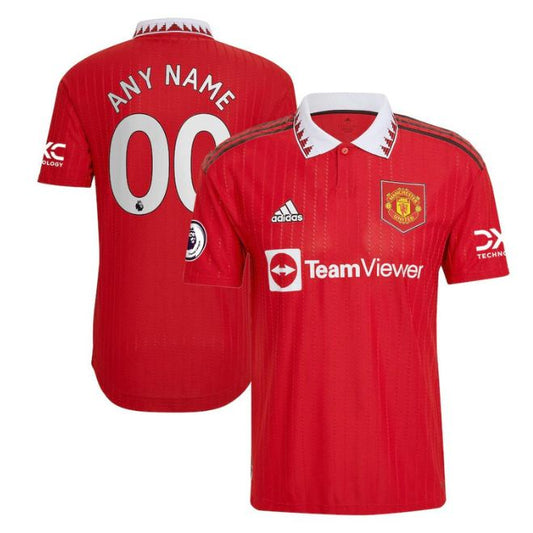 Manchester United Unisex Shirt 2022/23 Home Custom Jersey - Red - Jersey Teams World