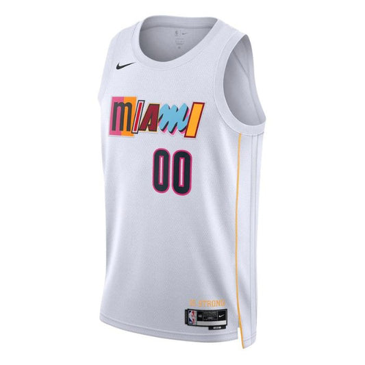 Miami Heat Unisex 2022/23 Swingman Custom Pro Official Jersey - City Edition - White - Champions Jerseys