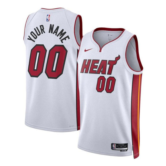 Miami Heat Unisex 2022/23 Swingman Custom Pro Official Jersey White - Association Edition - Champions Jerseys