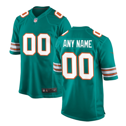 Miami Dolphins Alternate Customized Game Jersey 2023/24 - Aqua