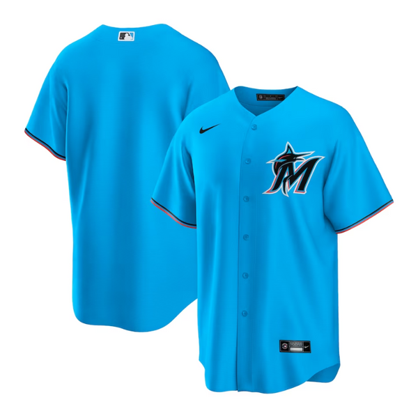 Miami Marlins Alternate Team Custom Jersey - Blue - Champions Jerseys