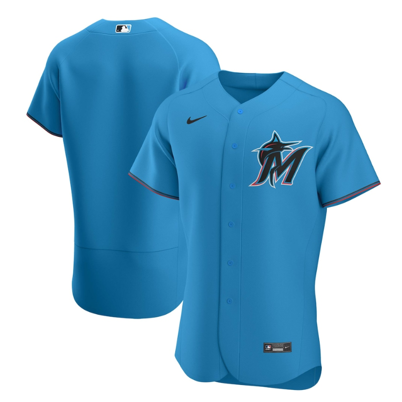 Miami Marlins Alternate Team Customized Jersey - Blue - Champions Jerseys