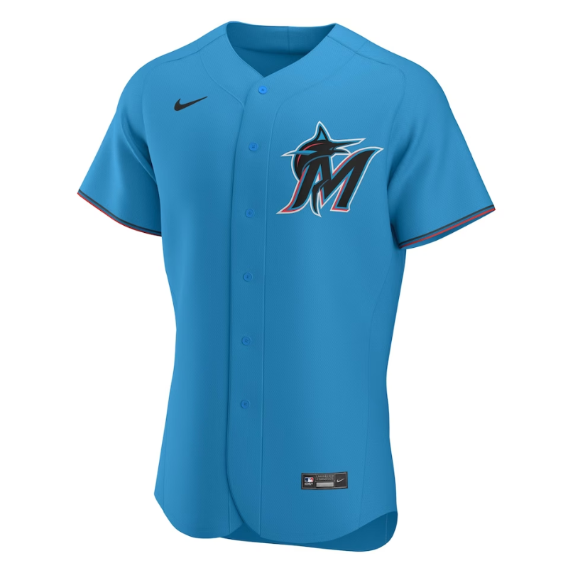 Miami Marlins Alternate Team Customized Jersey - Blue - Champions Jerseys