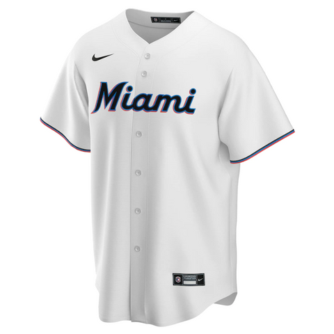 Miami Marlins Team Home Custom Jersey - White - Champions Jerseys
