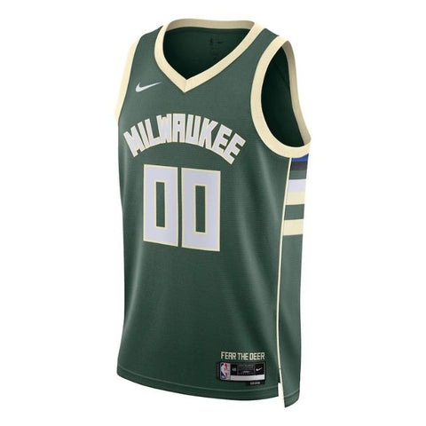 Milwaukee Bucks Unisex 2022/23 Swingman Custom Jersey Hunter Green - Icon Edition - Champions Jerseys