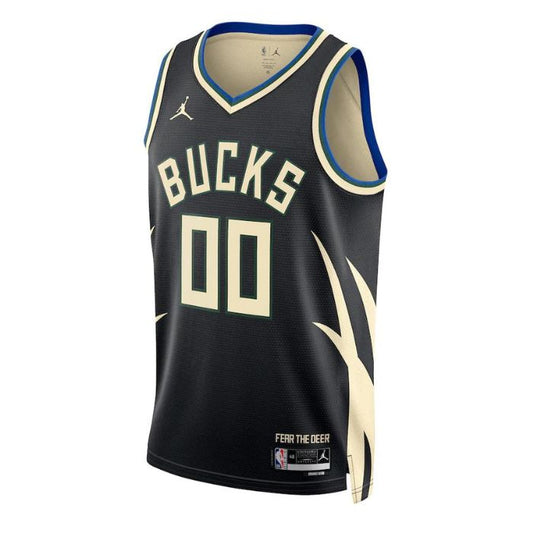 Milwaukee Bucks Unisex 2022/23 Swingman Custom Pro Jersey - Statement Edition - Black - Champions Jerseys