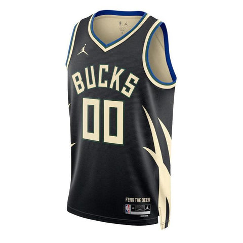 Milwaukee Bucks Unisex 2022/23 Swingman Custom Pro Jersey - Statement Edition - Black - Champions Jerseys