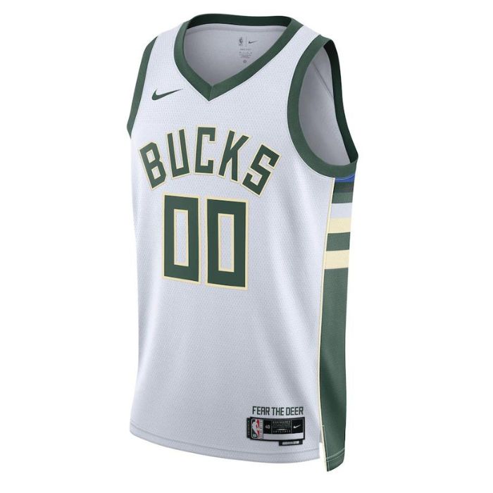 Milwaukee Bucks Unisex 2022/23 Swingman Customized Jersey White - Association Edition - Champions Jerseys