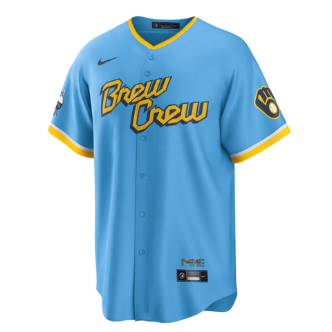 Milwaukee Brewers 2022 City Connect Team Custom Jersey - Powder Blue - Champions Jerseys