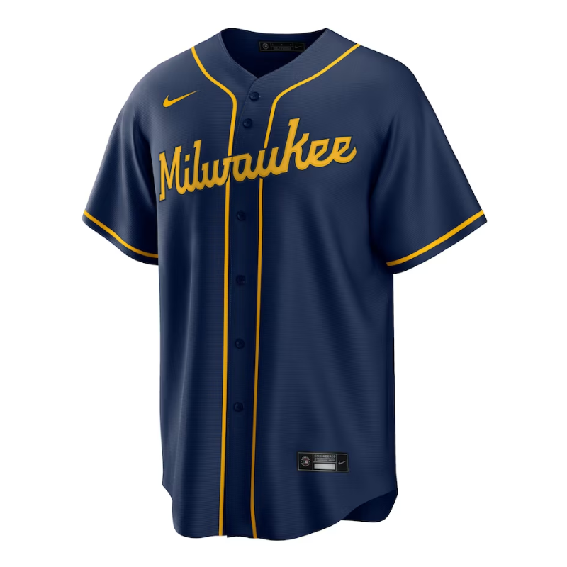 Milwaukee Brewers Alternate Team Custom Jersey - Navy - Champions Jerseys