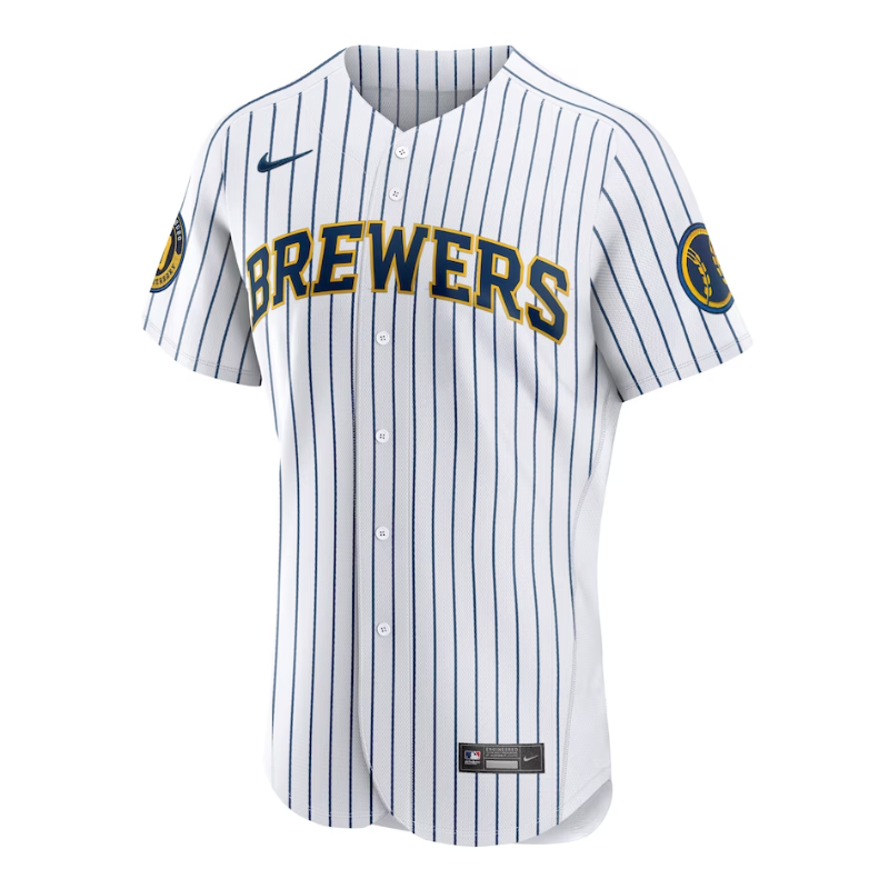 Milwaukee Brewers Alternate Team Customized Jersey - White - Champions Jerseys