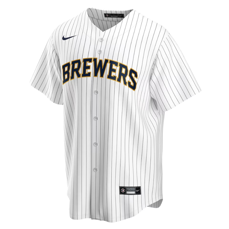 Milwaukee Brewers Team Alternate Custom Jersey - White - Champions Jerseys