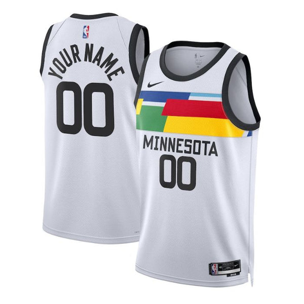 Minnesota Timberwolves Unisex 2022/23 Swingman Custom Jersey - City Edition - White - Champions Jerseys