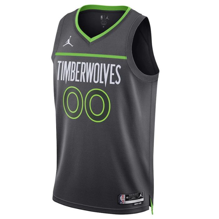 Minnesota Timberwolves Unisex 2022/23 Swingman Custom Pro Official Jersey - Statement Edition - Black - Champions Jerseys