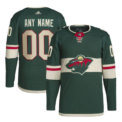 Minnesota Wild Unisex Home Primegreen Pro Custom Jersey - Green - Champions Jerseys