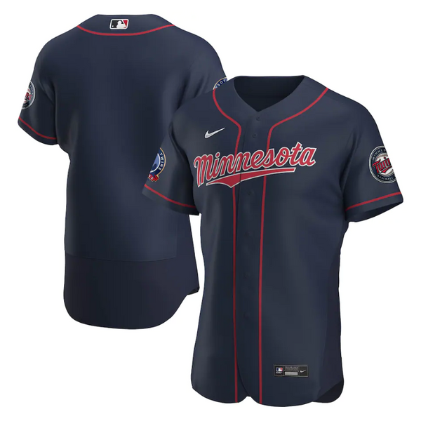 Minnesota Twins 60th Season Alternate Team Custom Jersey - Navy - Champions Jerseys