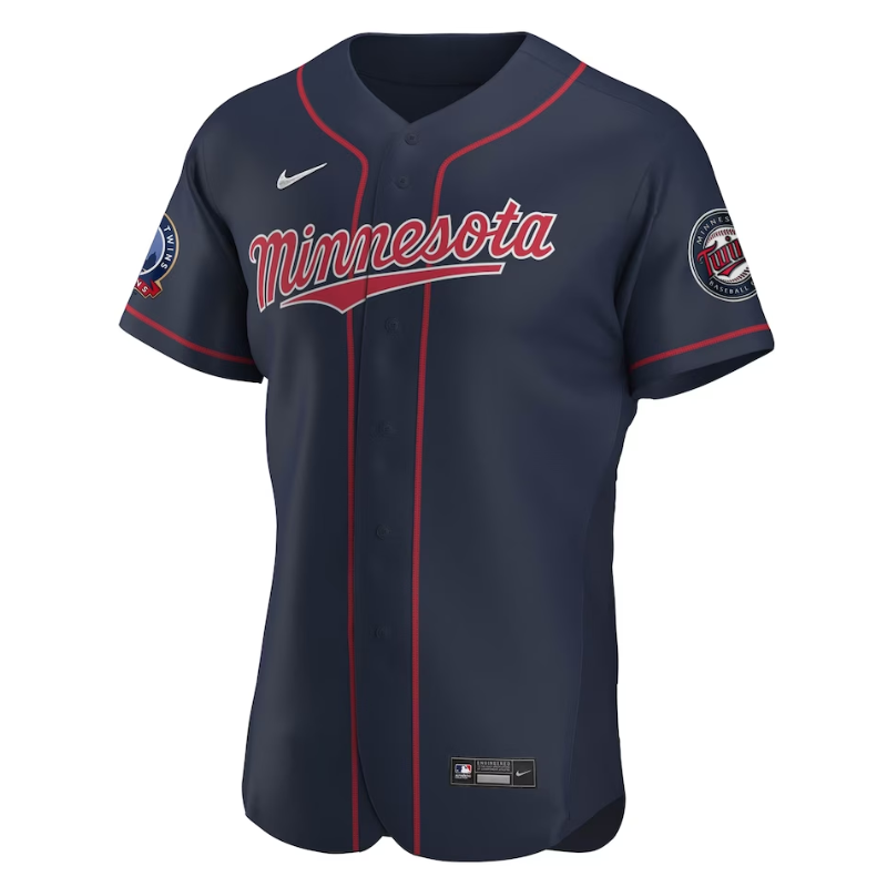 Minnesota Twins 60th Season Alternate Team Custom Jersey - Navy - Champions Jerseys