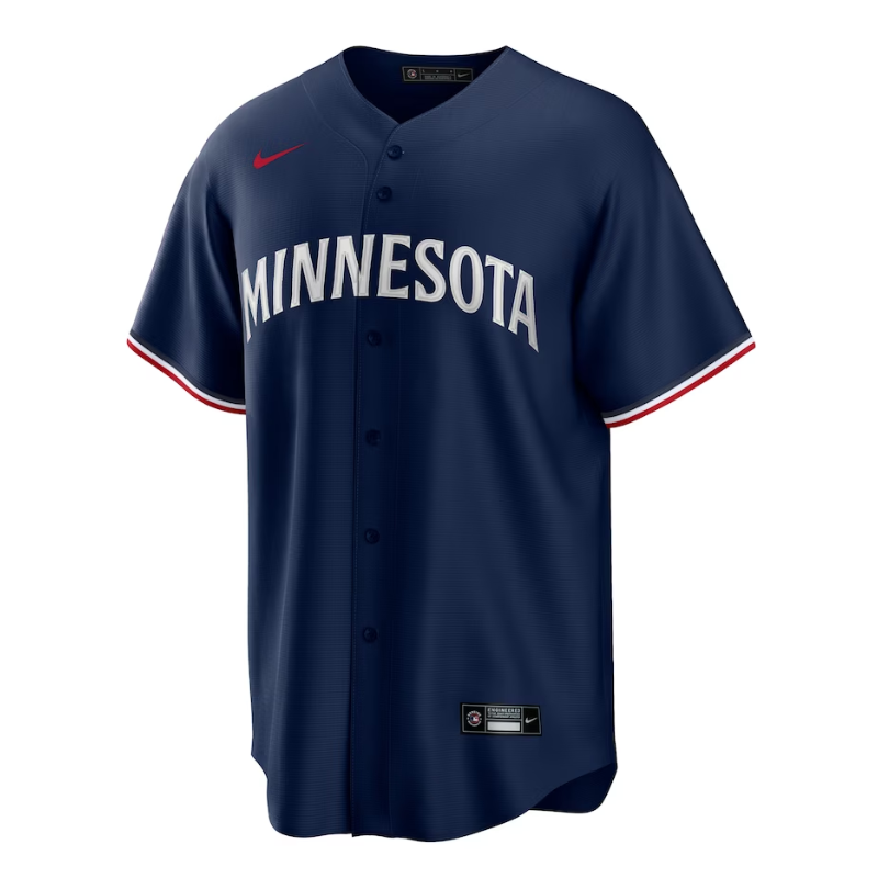 Minnesota Twins Alternate Team Logo Customized Jersey - Navy - Champions Jerseys