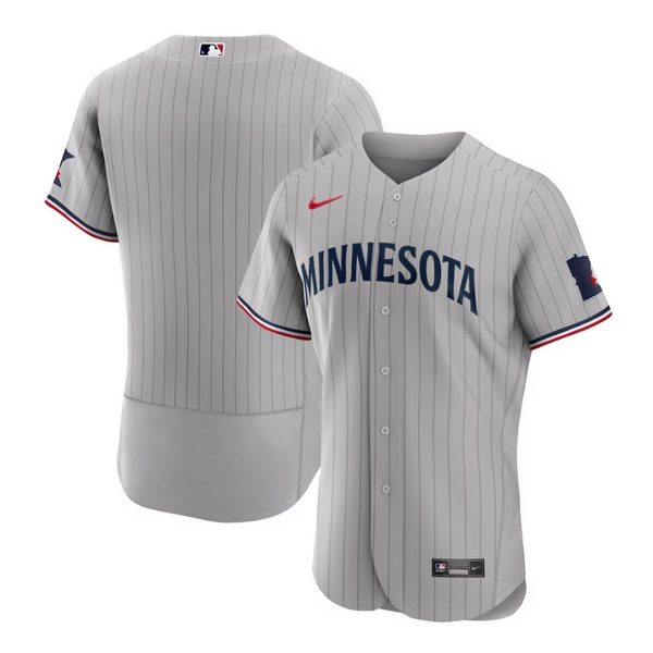 Minnesota Twins Road 2023 Team Custom Jersey - Gray - Champions Jerseys