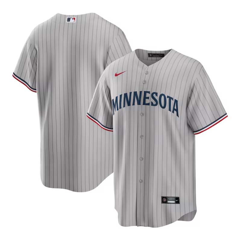 Minnesota Twins Road Team Customized Jersey - Gray - Champions Jerseys