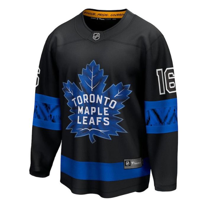 Mitchell Marner Toronto Maple Leafs Team Alternate Premier Breakaway Reversible Player Jersey - Black - Champions Jerseys