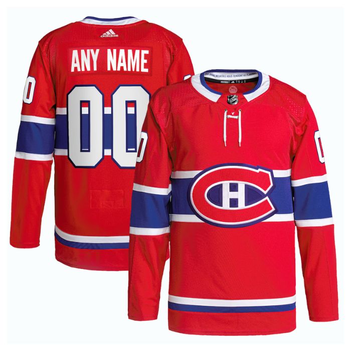 Montreal Canadiens Home Primegreen Unisex Pro Custom Jersey - Red - Champions Jerseys