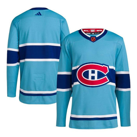 Montreal Canadiens Reverse Retro 2.0 Unisex Custom Jersey - Light Blue - Champions Jerseys