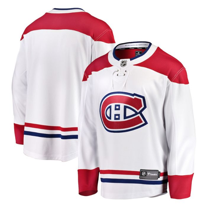 Montreal Canadiens Unisex Breakaway Away Custom Jersey - White - Champions Jerseys