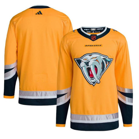 Nashville Predators Unisex Reverse Retro 2.0 Pro Custom Jersey - Yellow - Champions Jerseys