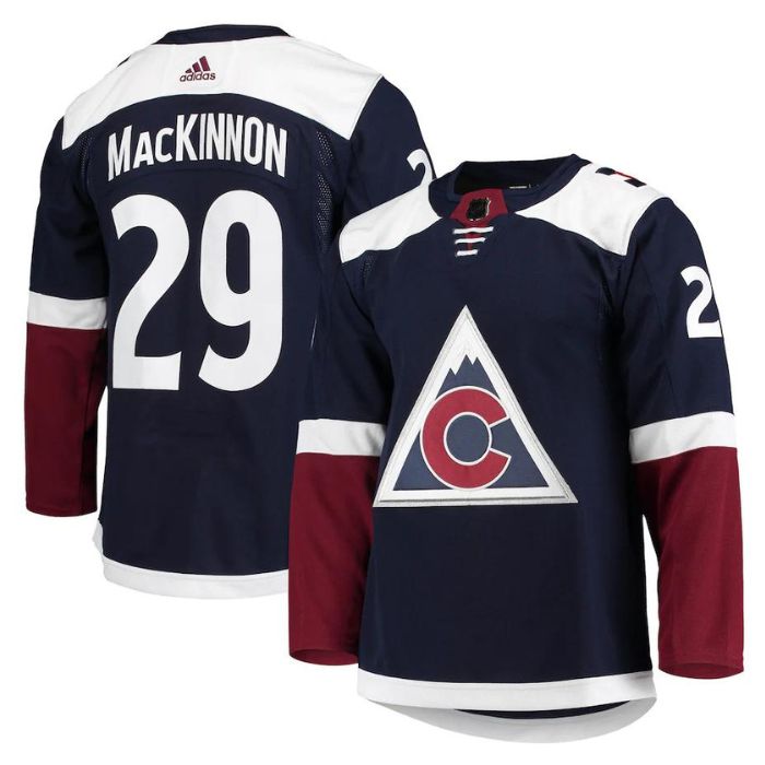 Nathan MacKinnon Colorado Avalanche Team Alternate Primegreen Unisex Pro Player Jersey - Navy - Champions Jerseys