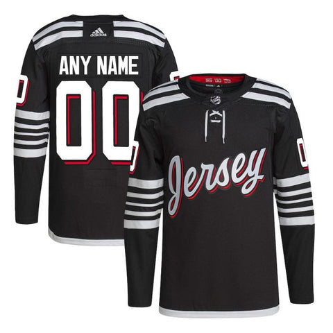 New Jersey Devils Unisex Alternate Primegreen Pro Custom Jersey - Black - Champions Jerseys