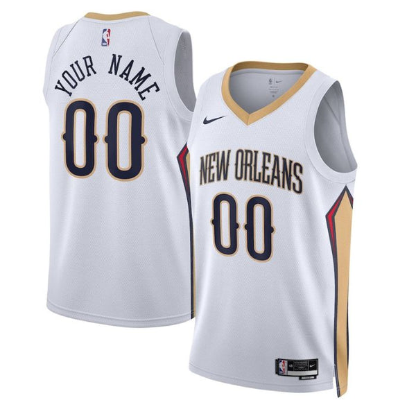 New Orleans Pelicans Unisex 2022/23 Swingman Custom Jersey White - Association Edition - Champions Jerseys