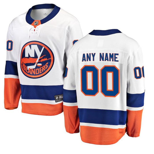 New York Islanders Away Breakaway Custom Pro Jersey - White - Champions Jerseys