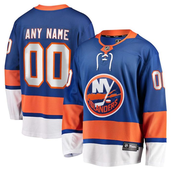 New York Islanders Unisex Home Breakaway Pro Custom Jersey - Blue - Champions Jerseys