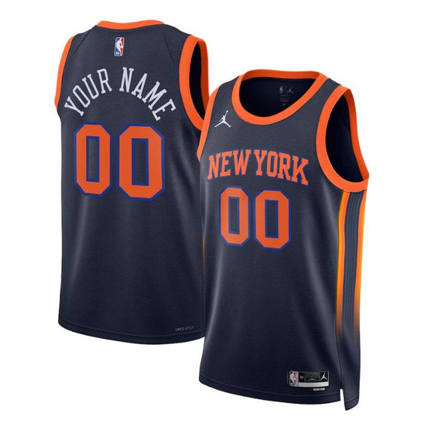 New York Knicks Unisex 2022/23 Swingman Custom Jersey - Statement Edition - Navy - Champions Jerseys