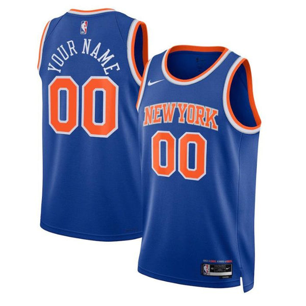 New York Knicks Unisex 2022/23 Swingman Custom Pro Jersey Blue - Icon Edition - Champions Jerseys