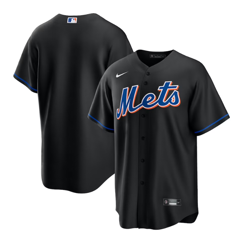 New York Mets 2022 Alternate Team Custom Jersey - Black - Champions Jerseys